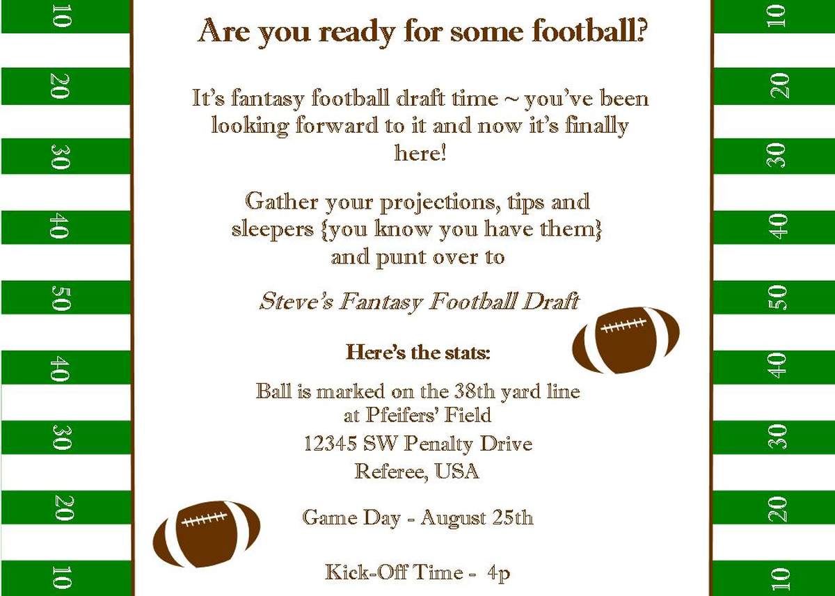 Fantasy Football Draft Party Party Ideas Photo 1 Of 21 Catch My Party