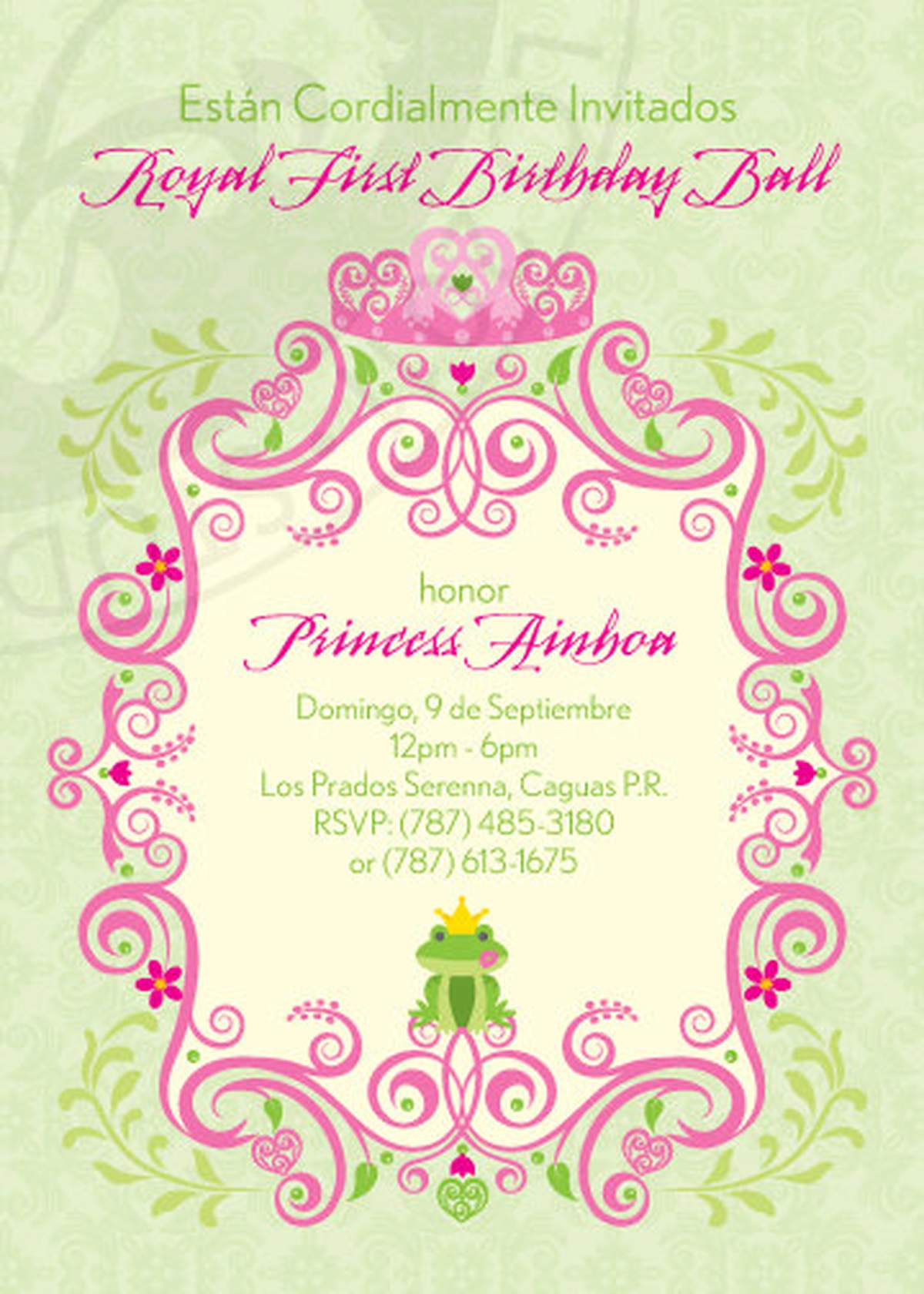 Royal First Birthday Ball - Princess Frog
