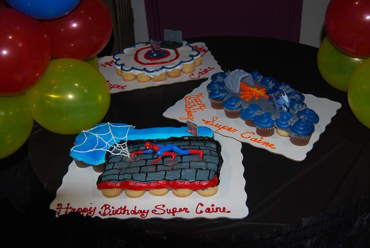 Caine's Super 1st birthday - Super Hero Squad/Marvel Characters
