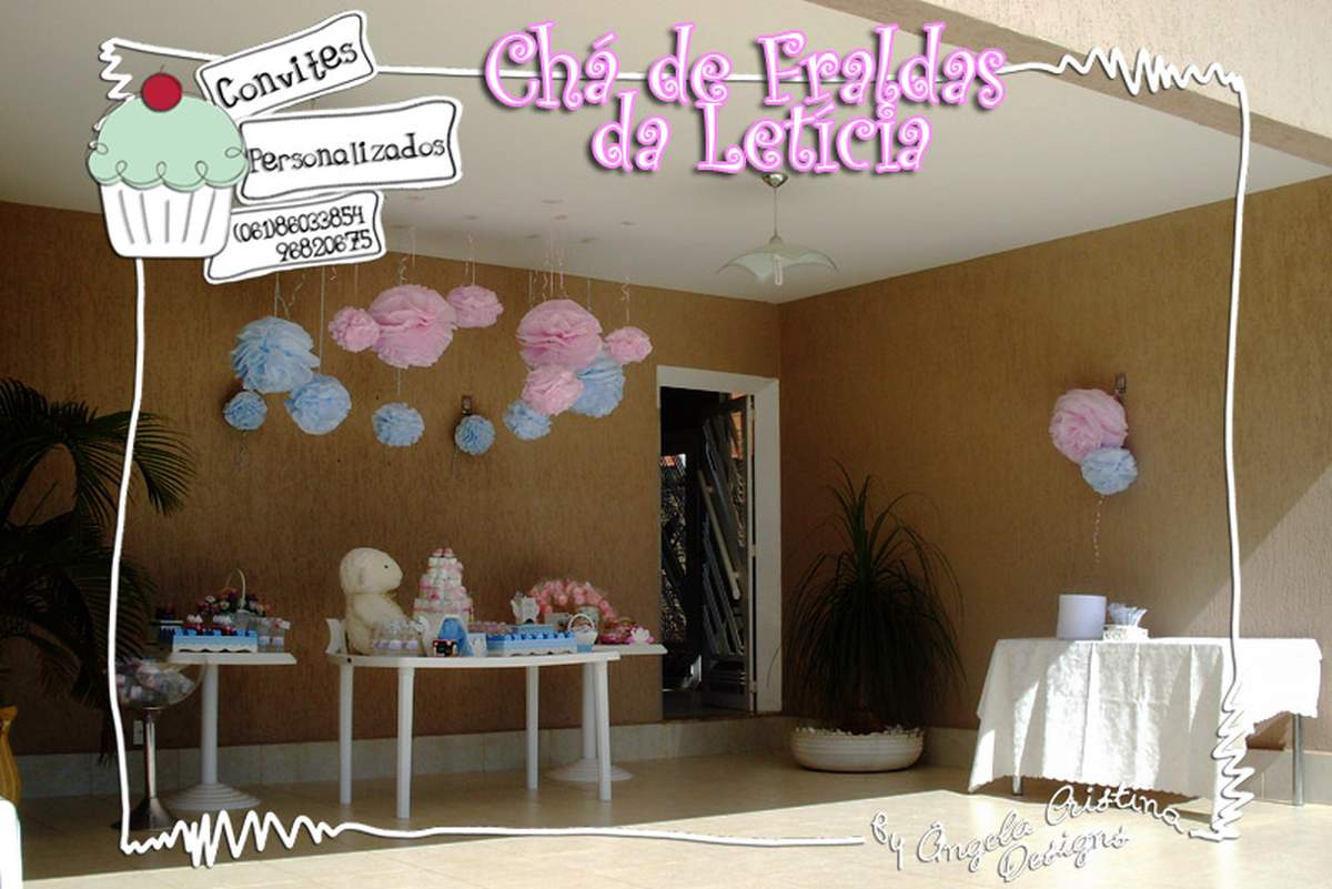 Chá de Fraldas  - Azul e Rosa