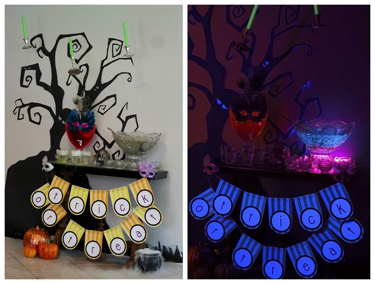 Glow in the Dark Black Light Halloween Party Ideas Photo 44 of 65