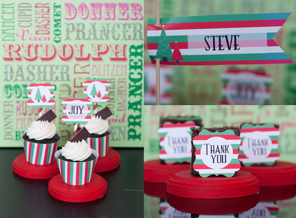 Cupcake Christmas - red & Green 