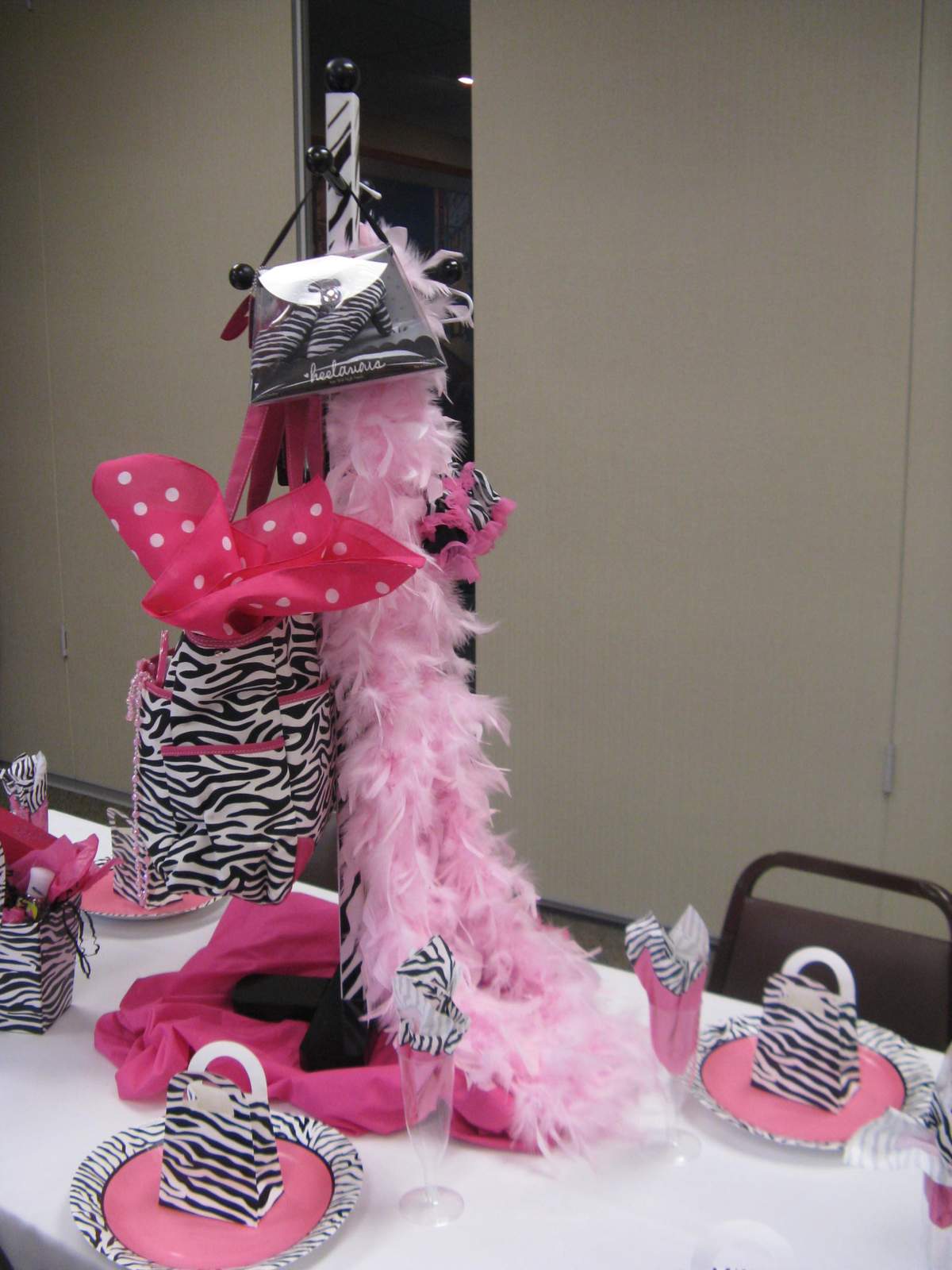 Zebra and hot pink Baby Shower Party Ideas Photo 14 of 20 Catch My Party