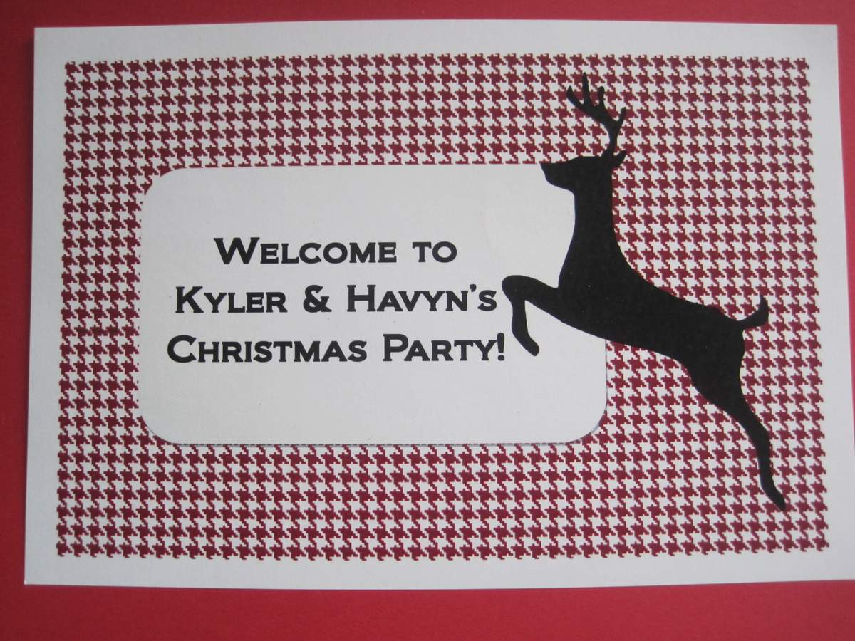 Red & Black Deer Silhouettes Christmas/Holiday Party Ideas | Photo 6 of