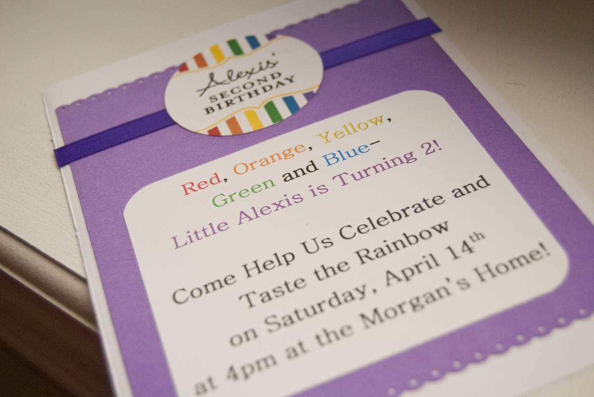 Over the Rainbow- 2nd Birthday - Rainbow