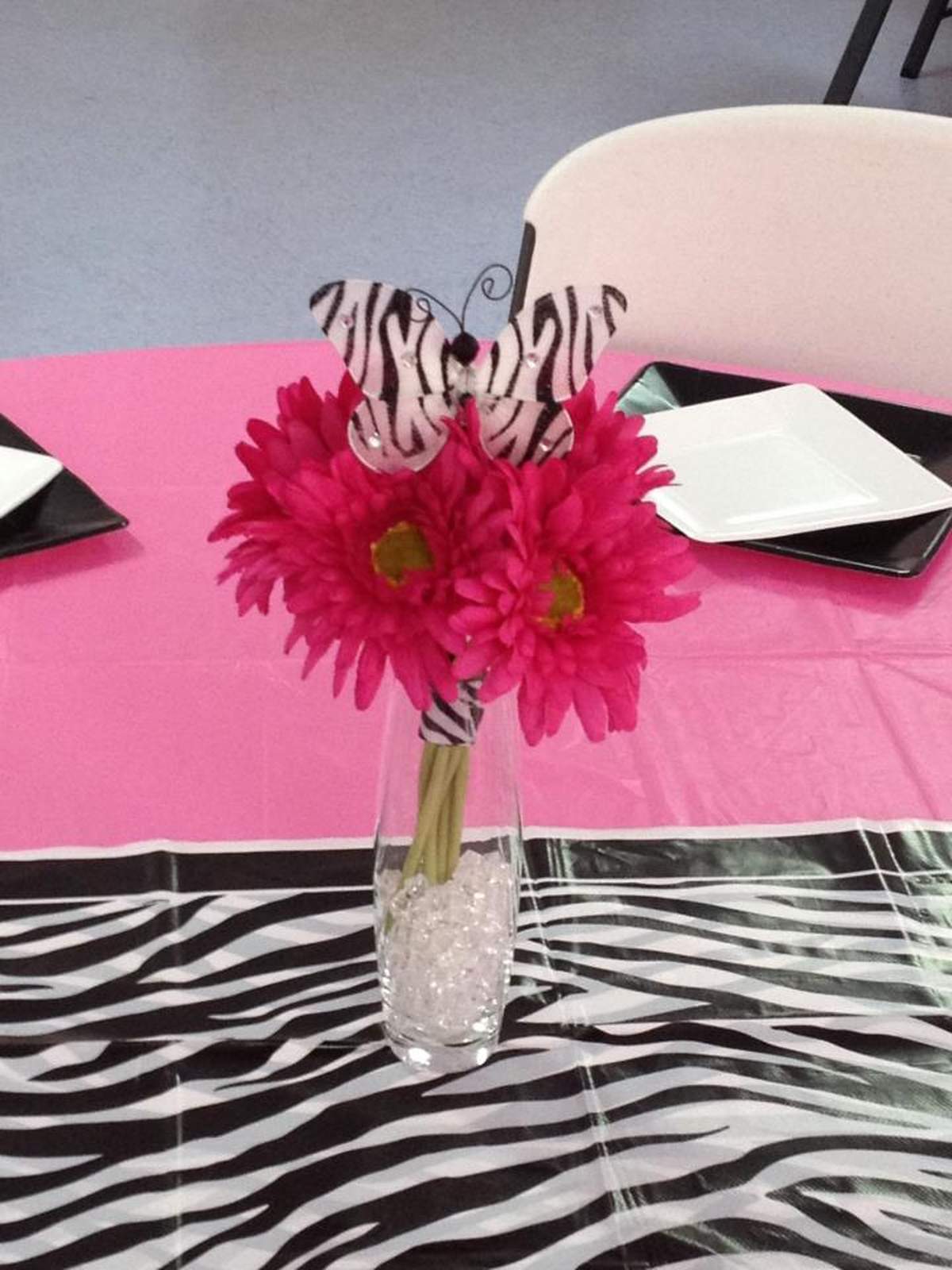 Pink/Zebra Theme Baby Shower Party Ideas Photo 1 of 13 Catch My Party