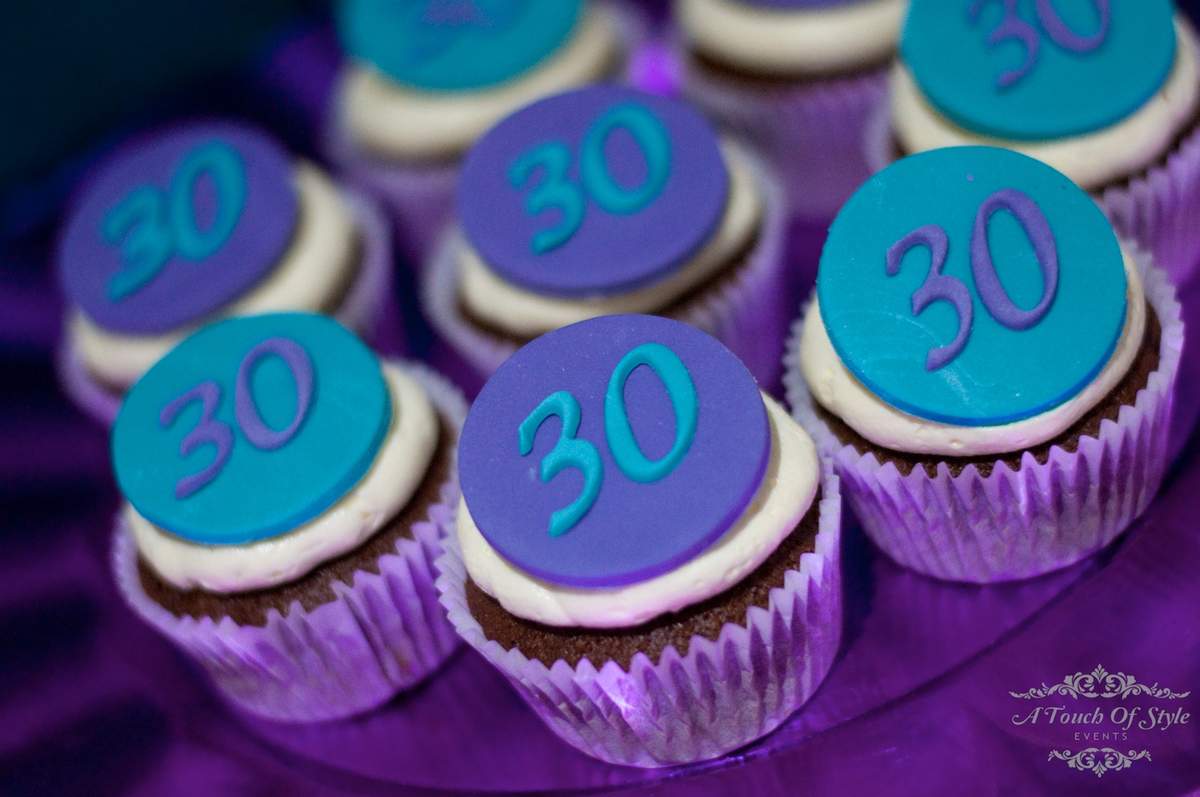 Purple and Teal 30th Birthday - Purple and Teal