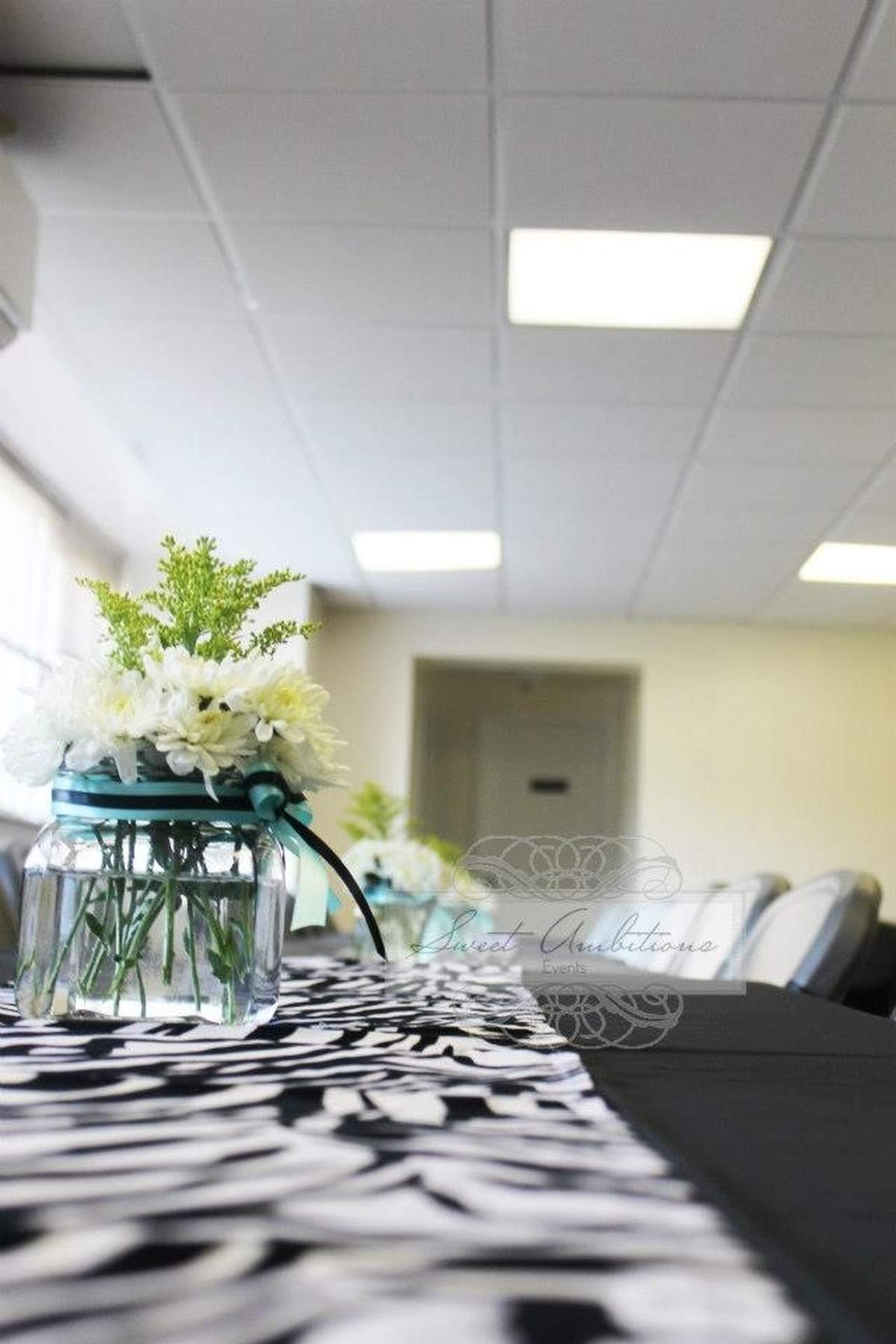 Zebra - Tiffany blue inspiered zebra baby shower