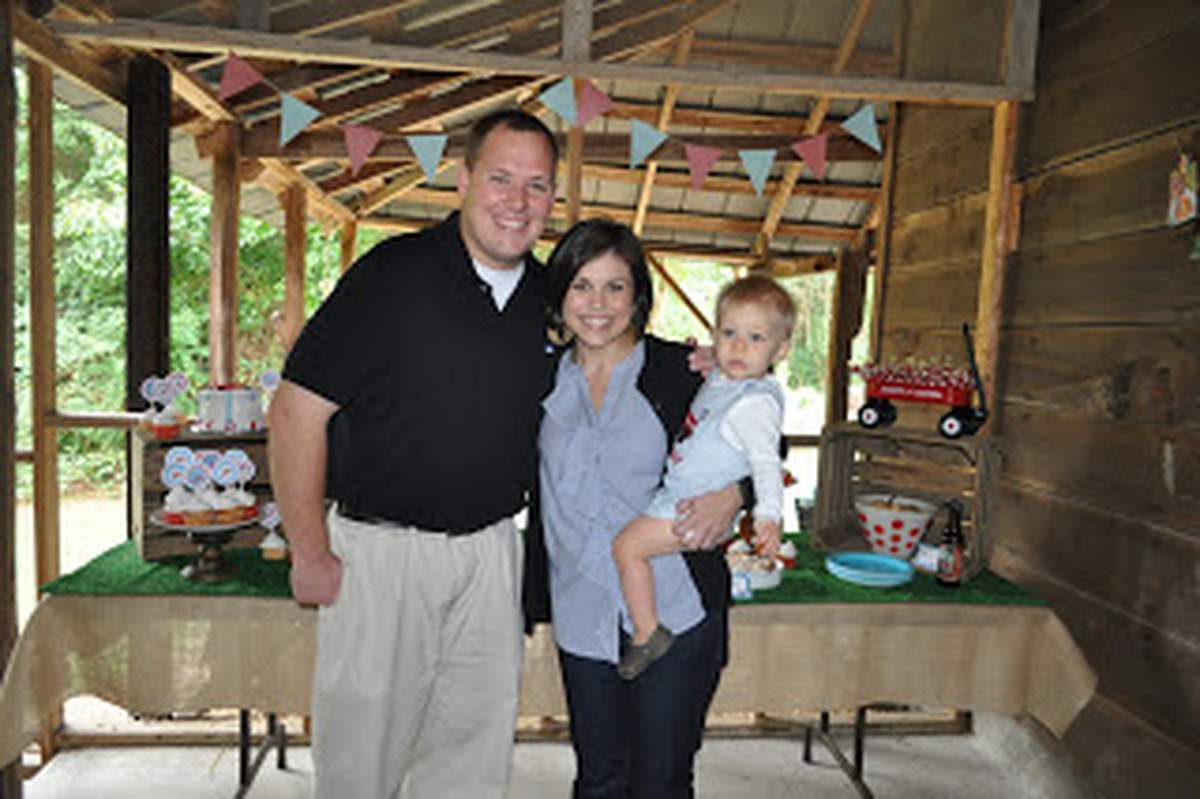 Warner's 1st Birthday - little red wagon