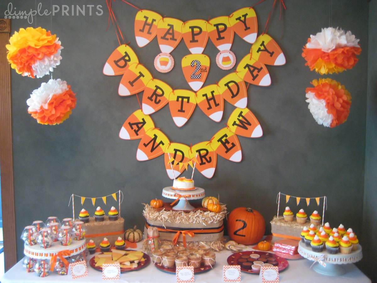 Candy Corn Birthday - Halloween Party