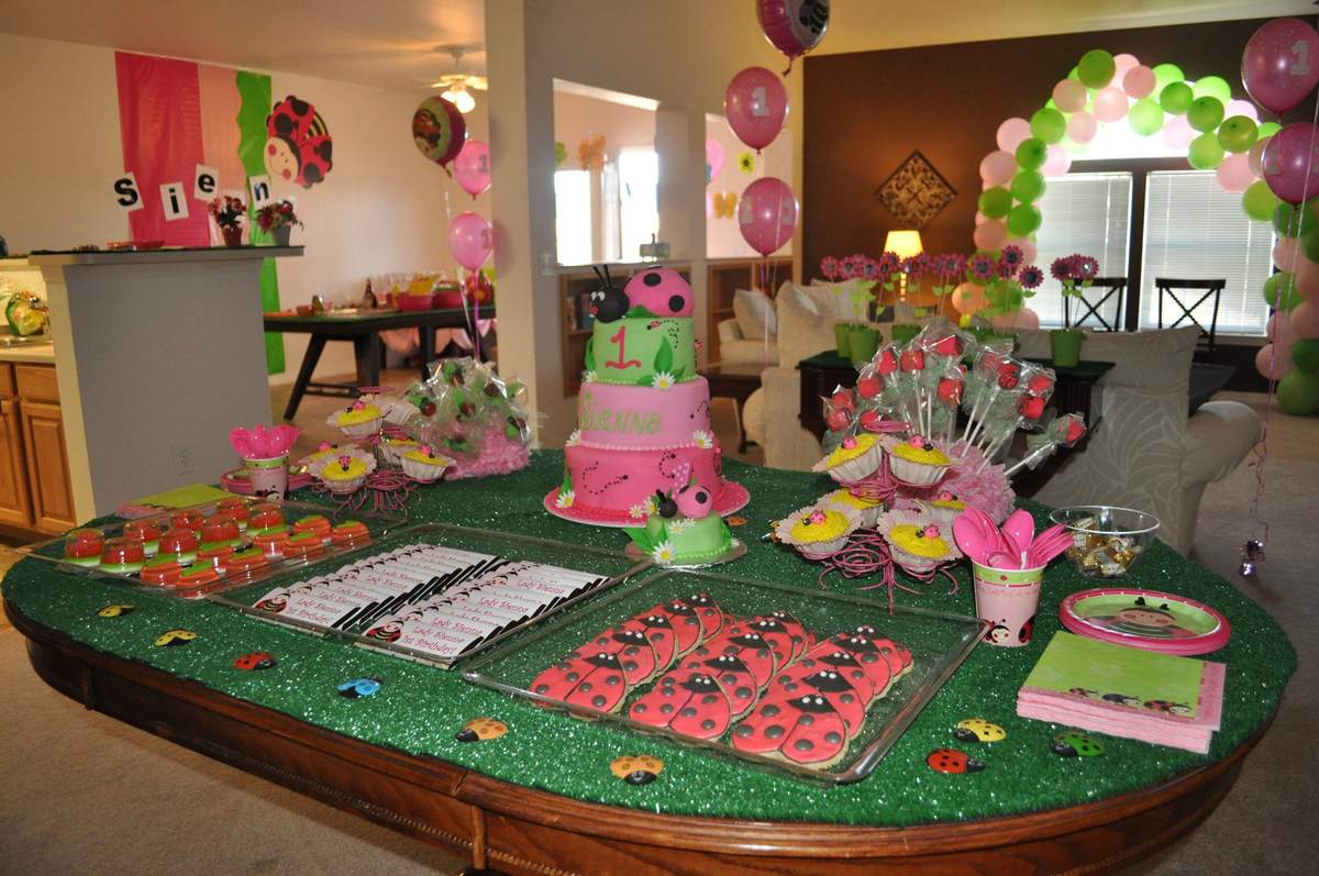 Sienna is turning 1 - Pink Ladybugs