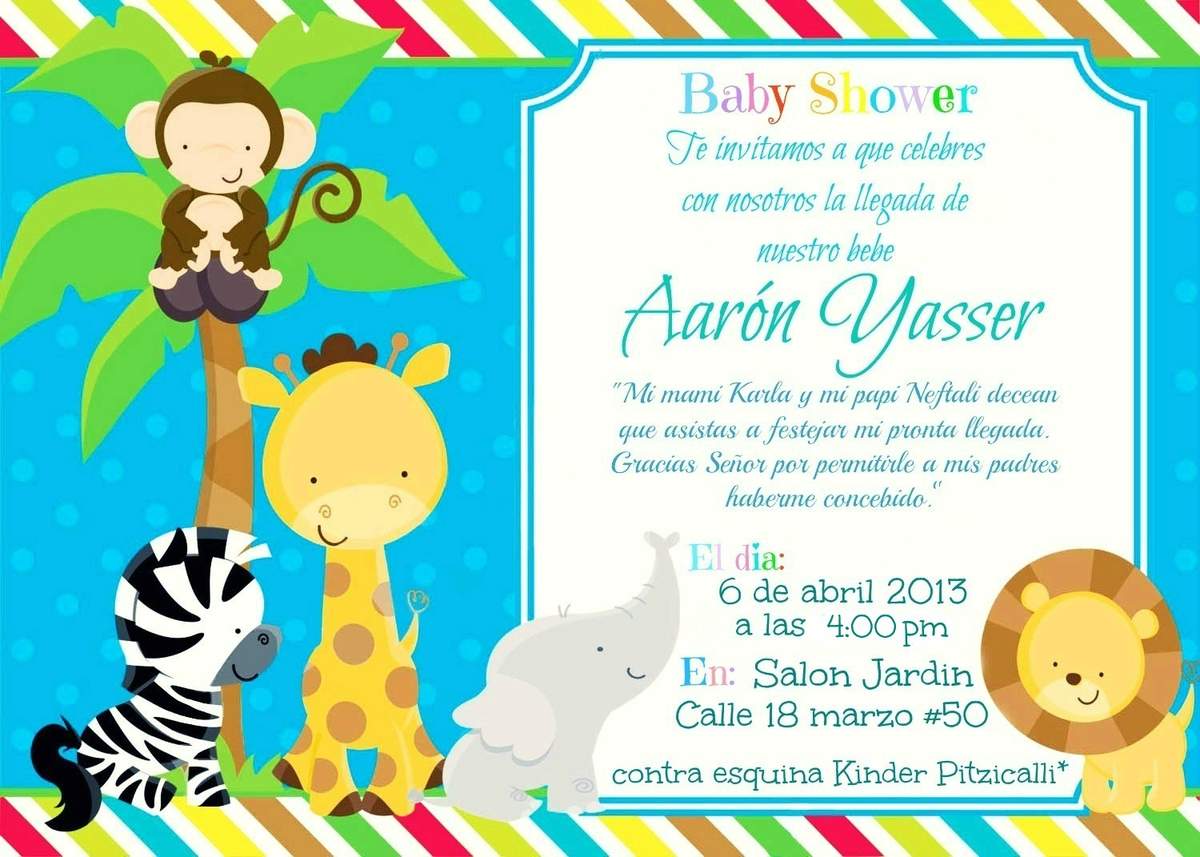 Aaron's baby shower - jungle animal 