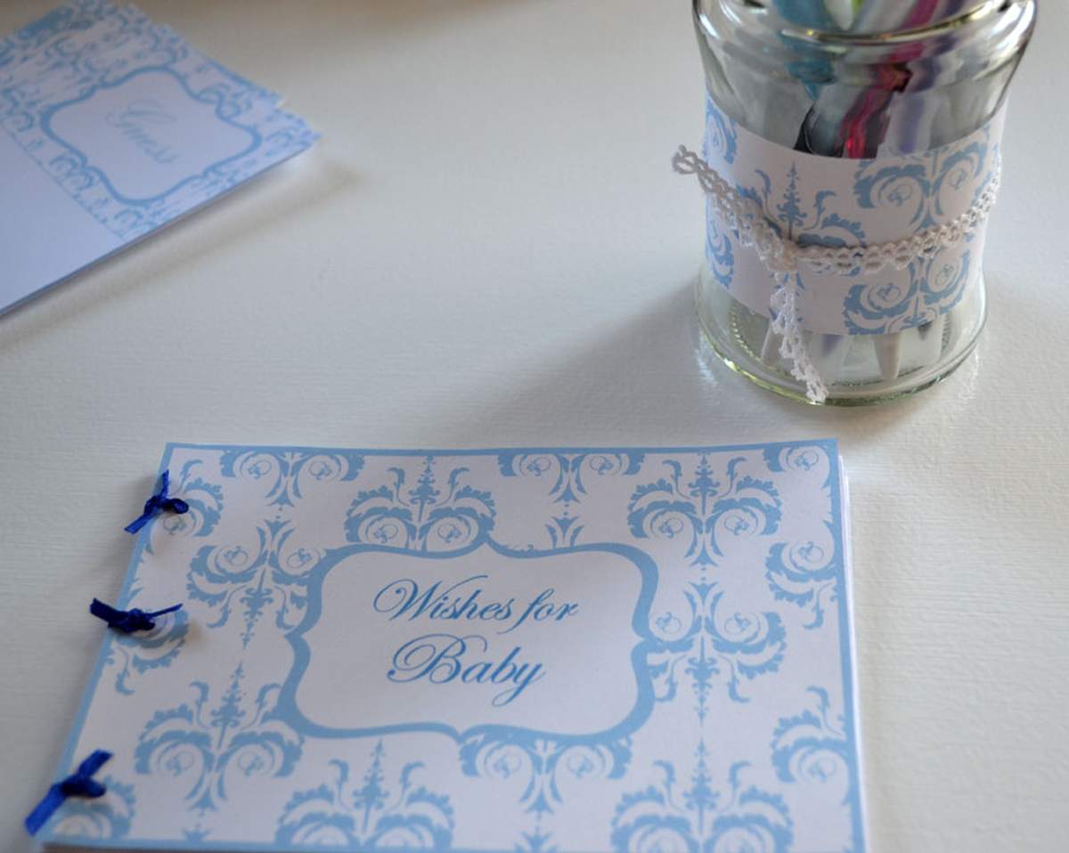 Baby Blue Baby Shower Party Ideas Photo 24 of 27 Catch My Party