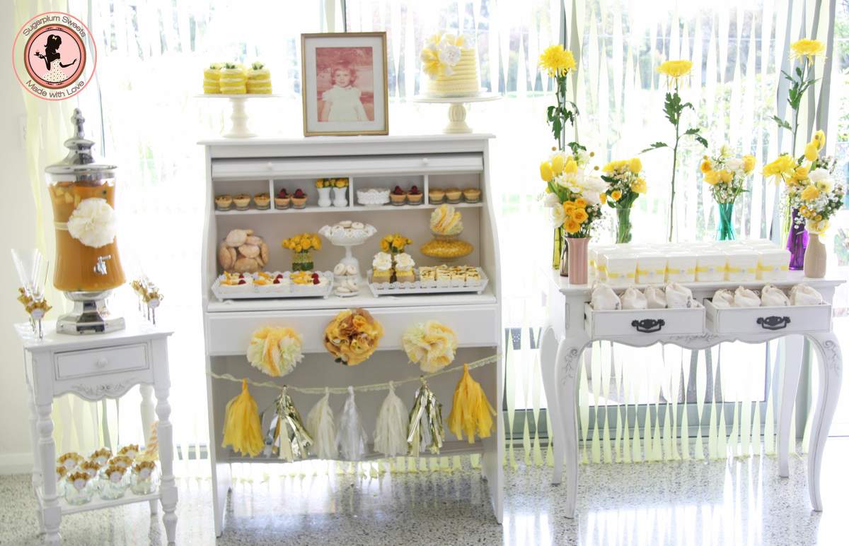 Yellow Vintage Baby Shower - Vintage 
