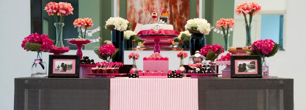 Love is in the Air - Black & Pink Kitchen Shower
