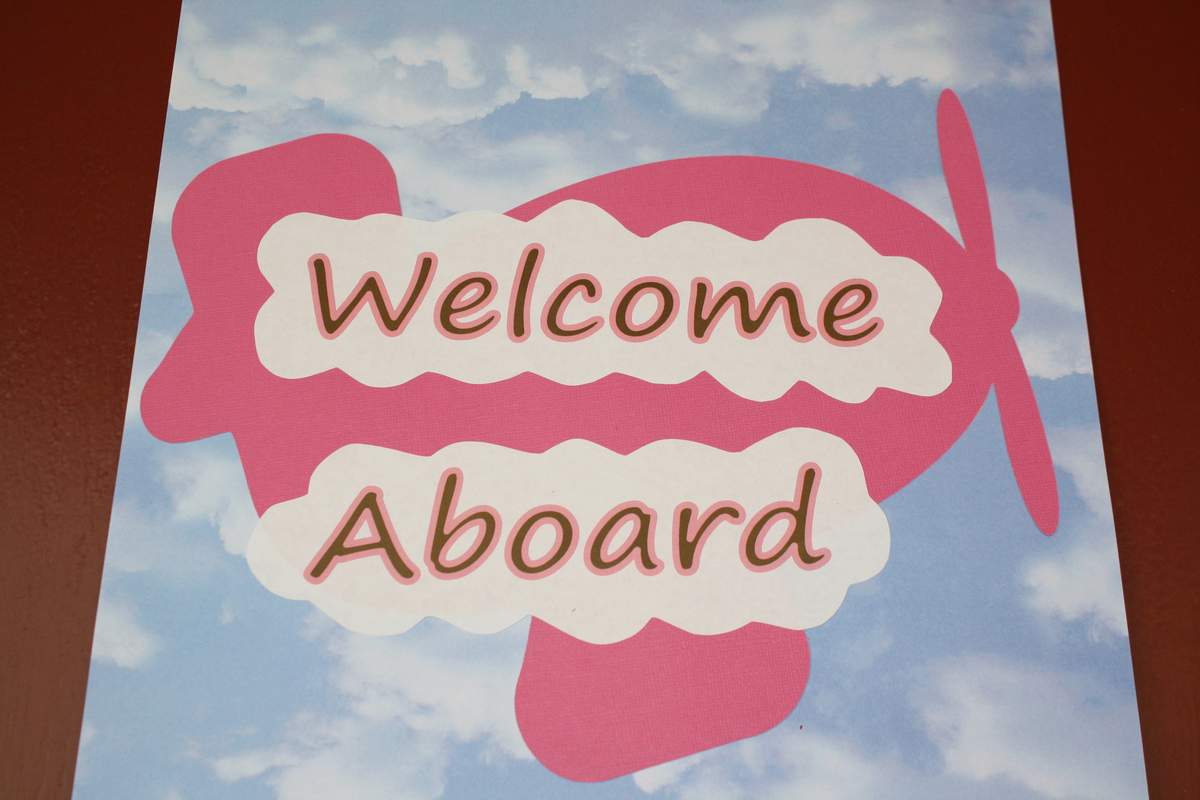 Pink Airplanes / Baby Shower "Baby Girl Airplane Shower" Catch My Party