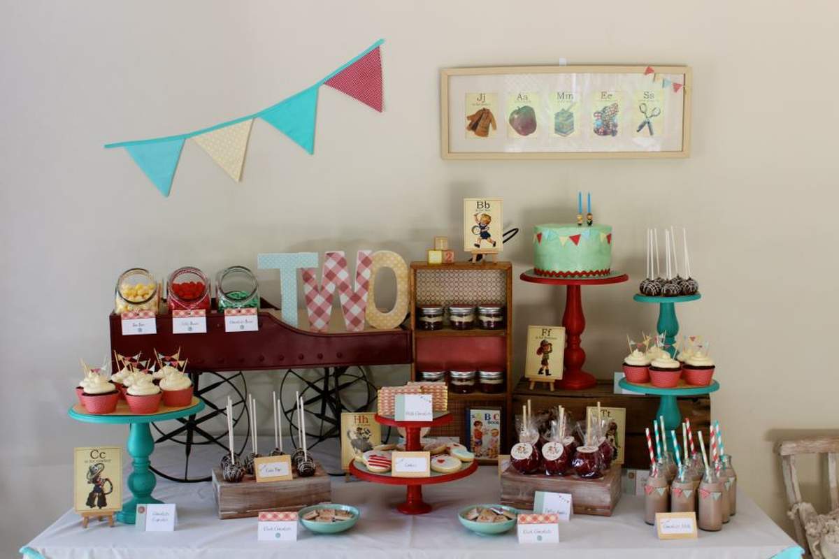 Vintage Storybook 2nd Birthday - Vintage inspired storybook illustrations