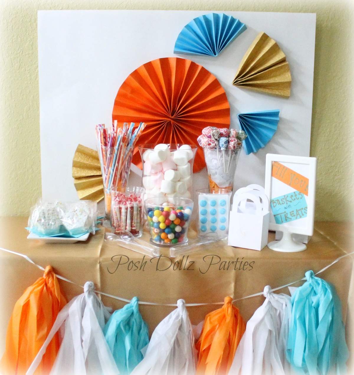 Orange, Gold & Teal Spa Party - Spa Party