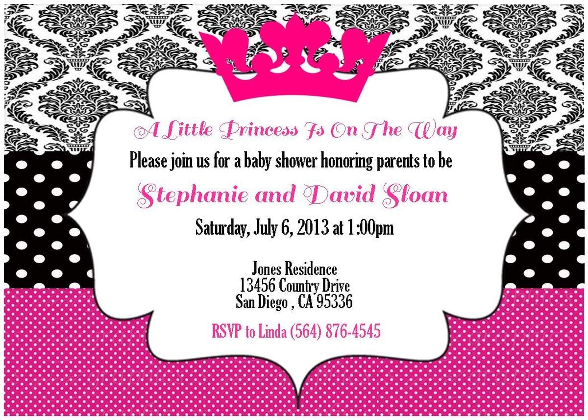 A Little Princess Is On The Way - Minnie Mouse/Pink/Damask/Polka Dots