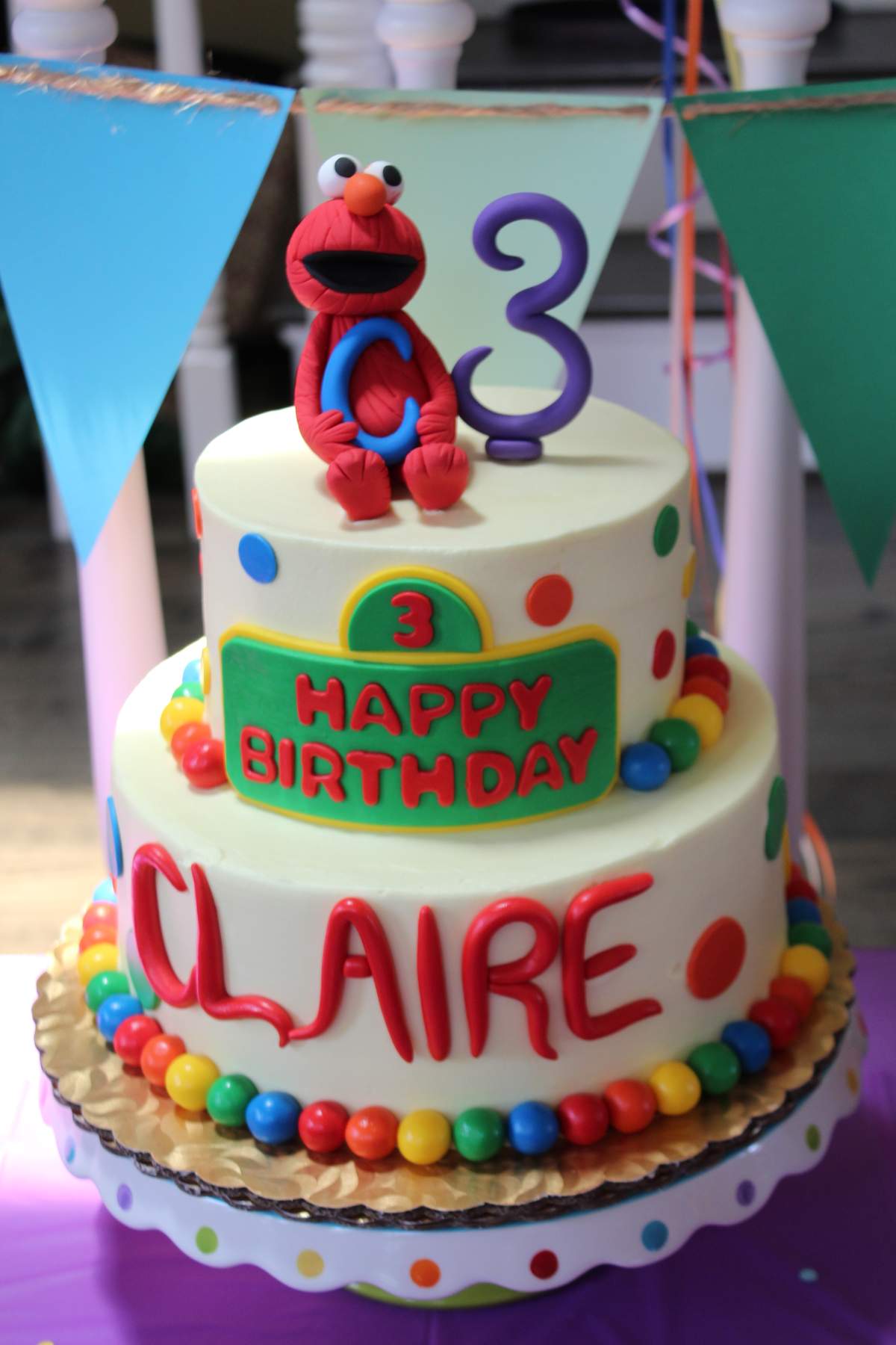Claire's Elmo Party - Elmo, Sesame street, rainbow