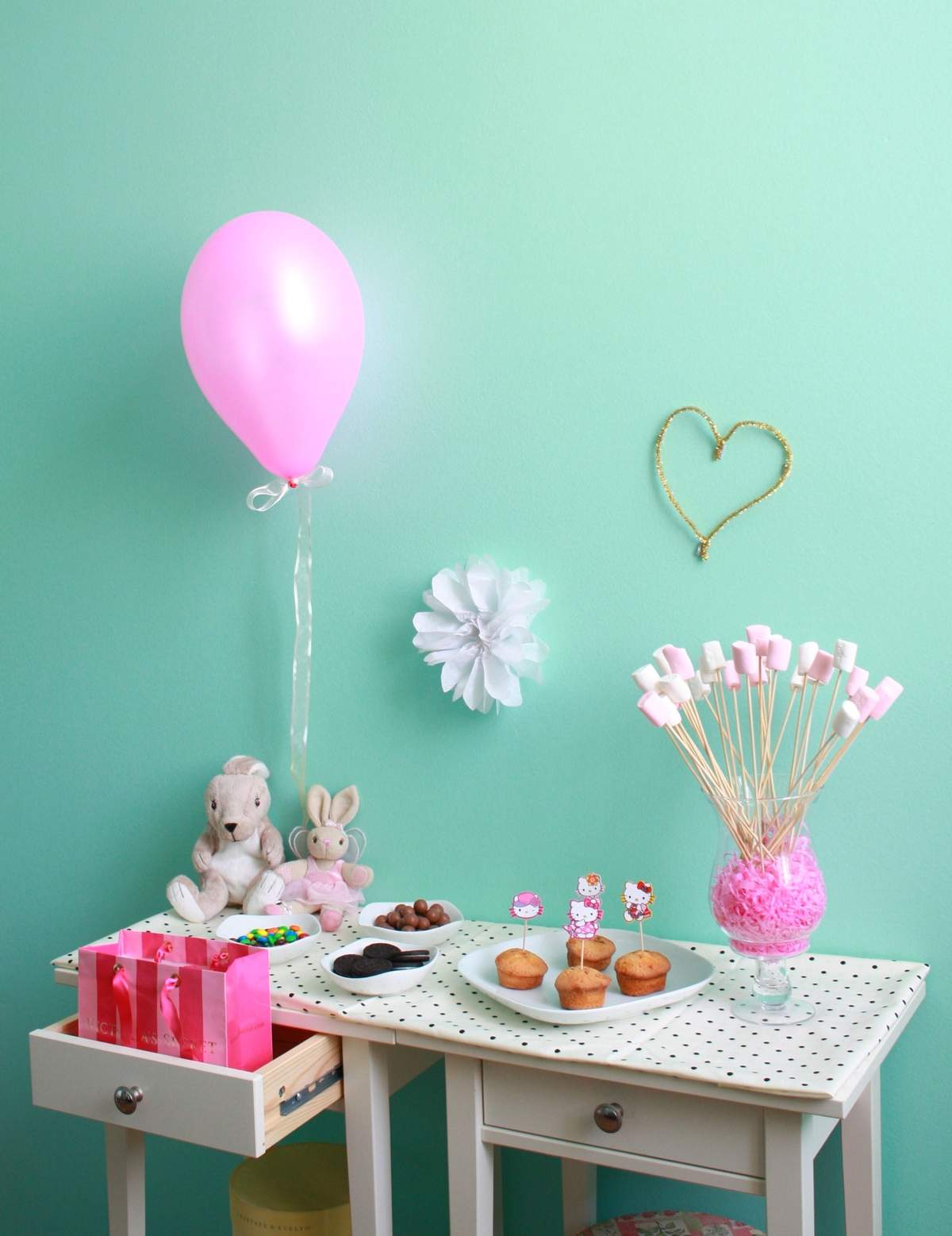 My cousin BD - Pink and green