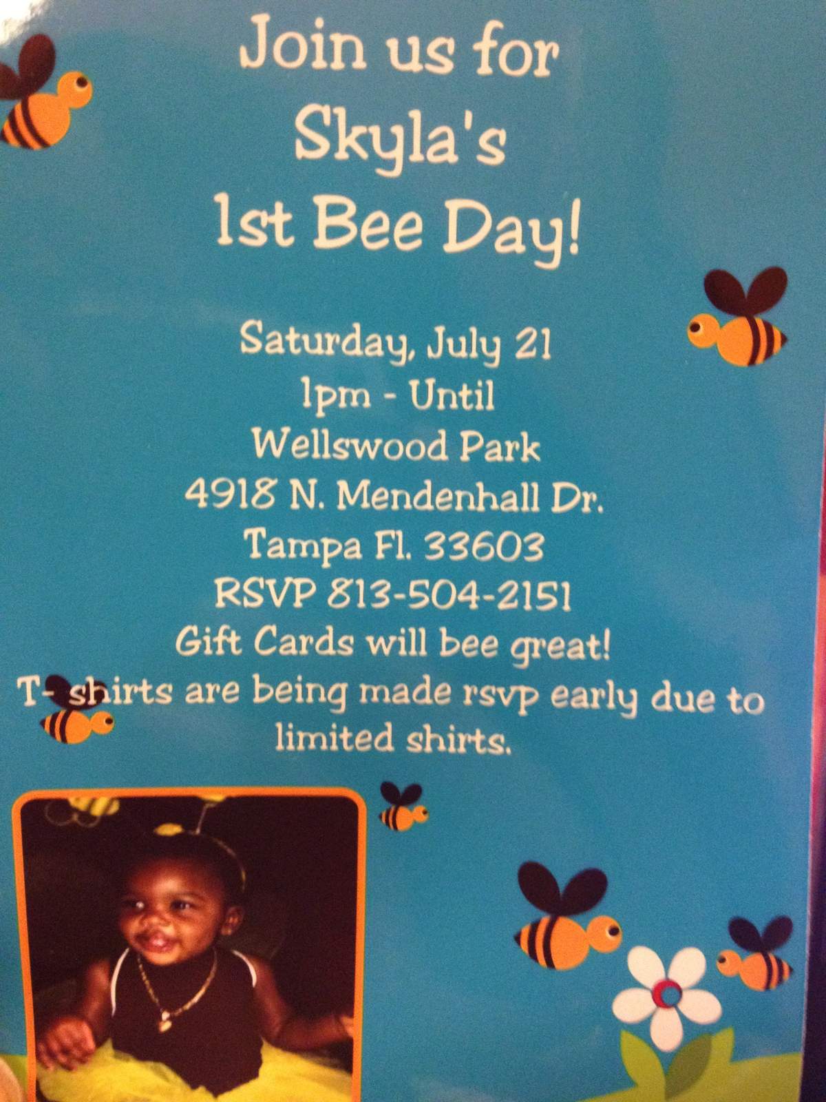 Skyla B day - Bumblebee