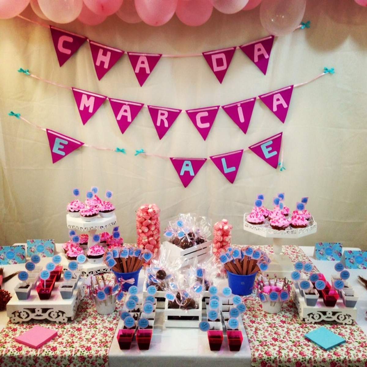 Bridal Shower - Marcia e Alexandre - Pink and blue 