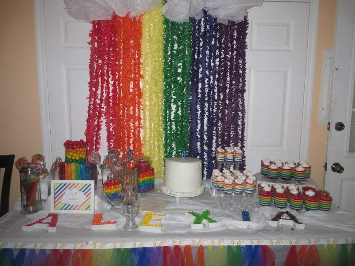Alexia's 6th birthday party - Rainbow Party 