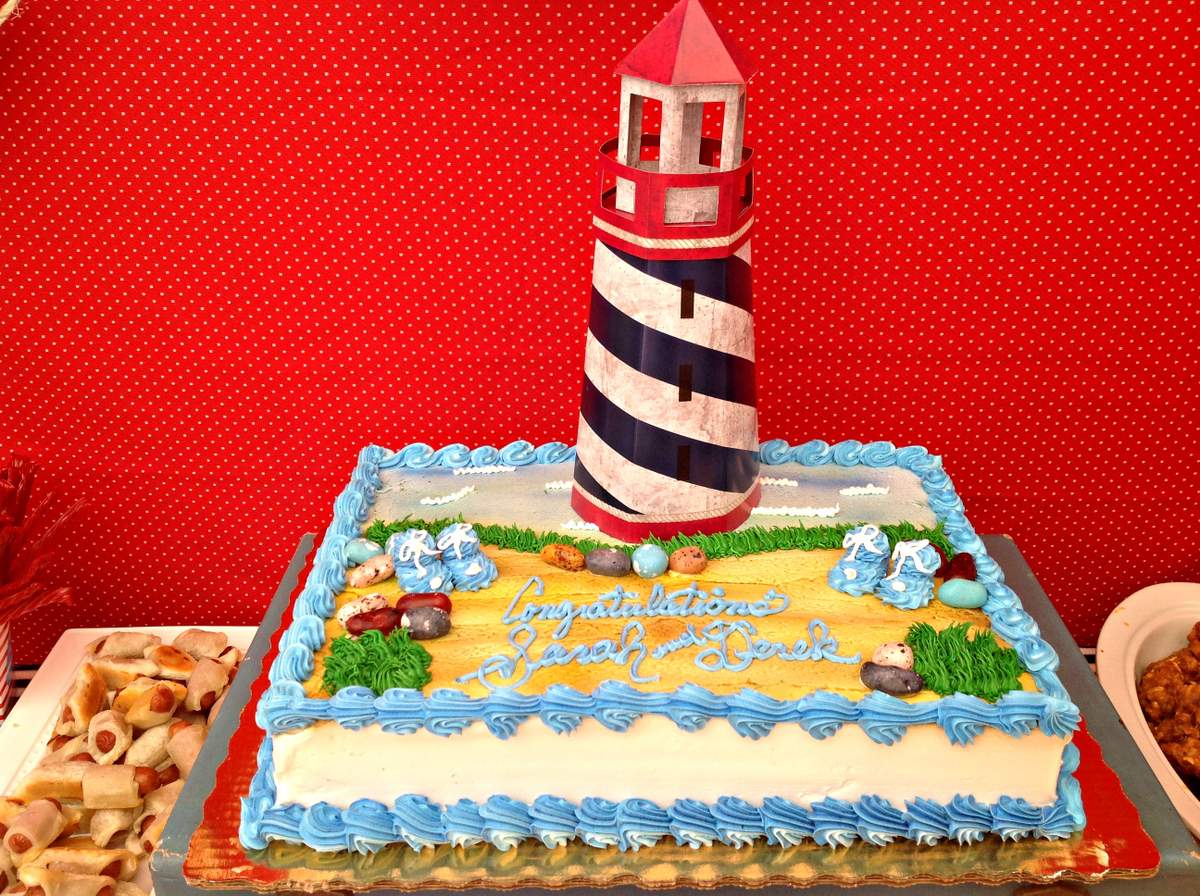 Nautical, Red, Dark Blue & Light Blue Baby Shower Baby Shower Party