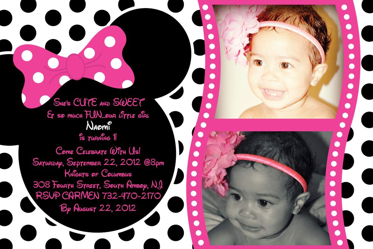 Naomi's 1st Birthday - Minnie Mouse Polka dots