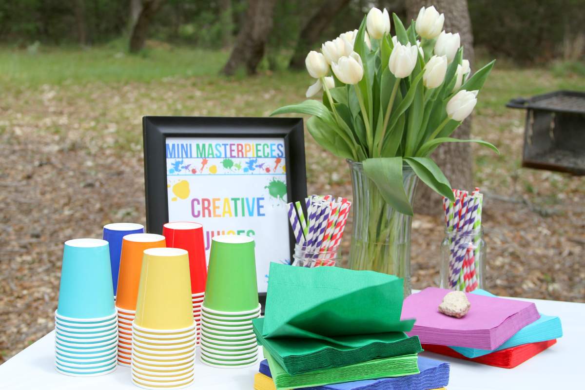 Art Birthday Party Birthday Party Ideas Photo 4 of 39 Catch My Party