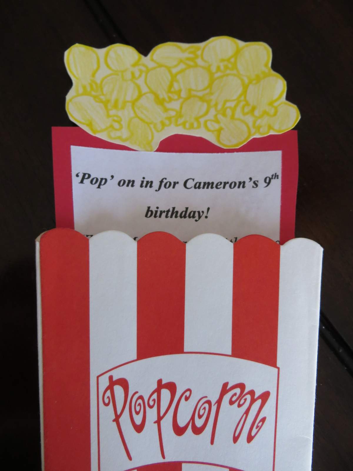 Cameron's 9th birthday - Movie Party