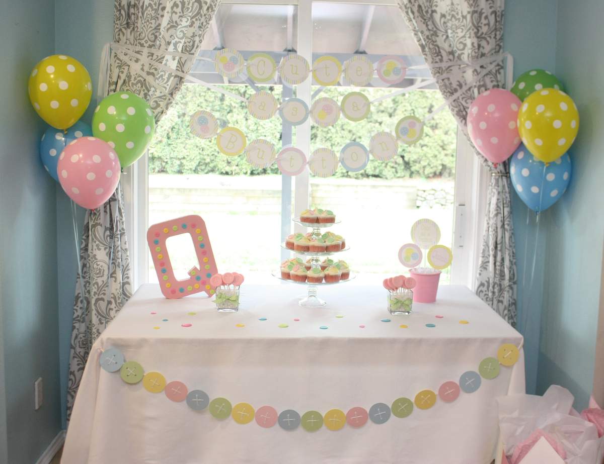Cute as a Button Baby Shower - None