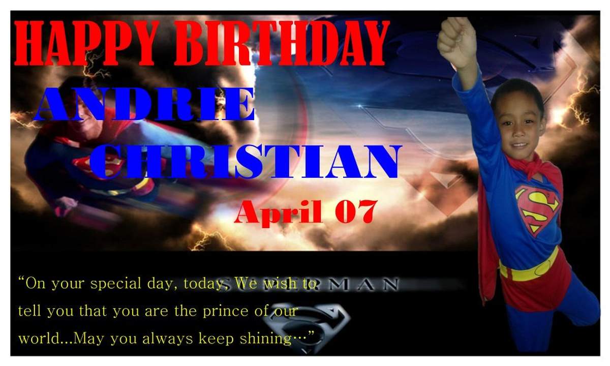 Andrie's 7th Birthday - Superman