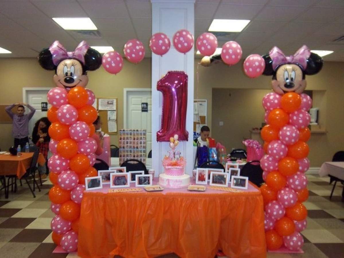 Addison's 1st Birthday oOo  - Minnie Mouse Polka dots