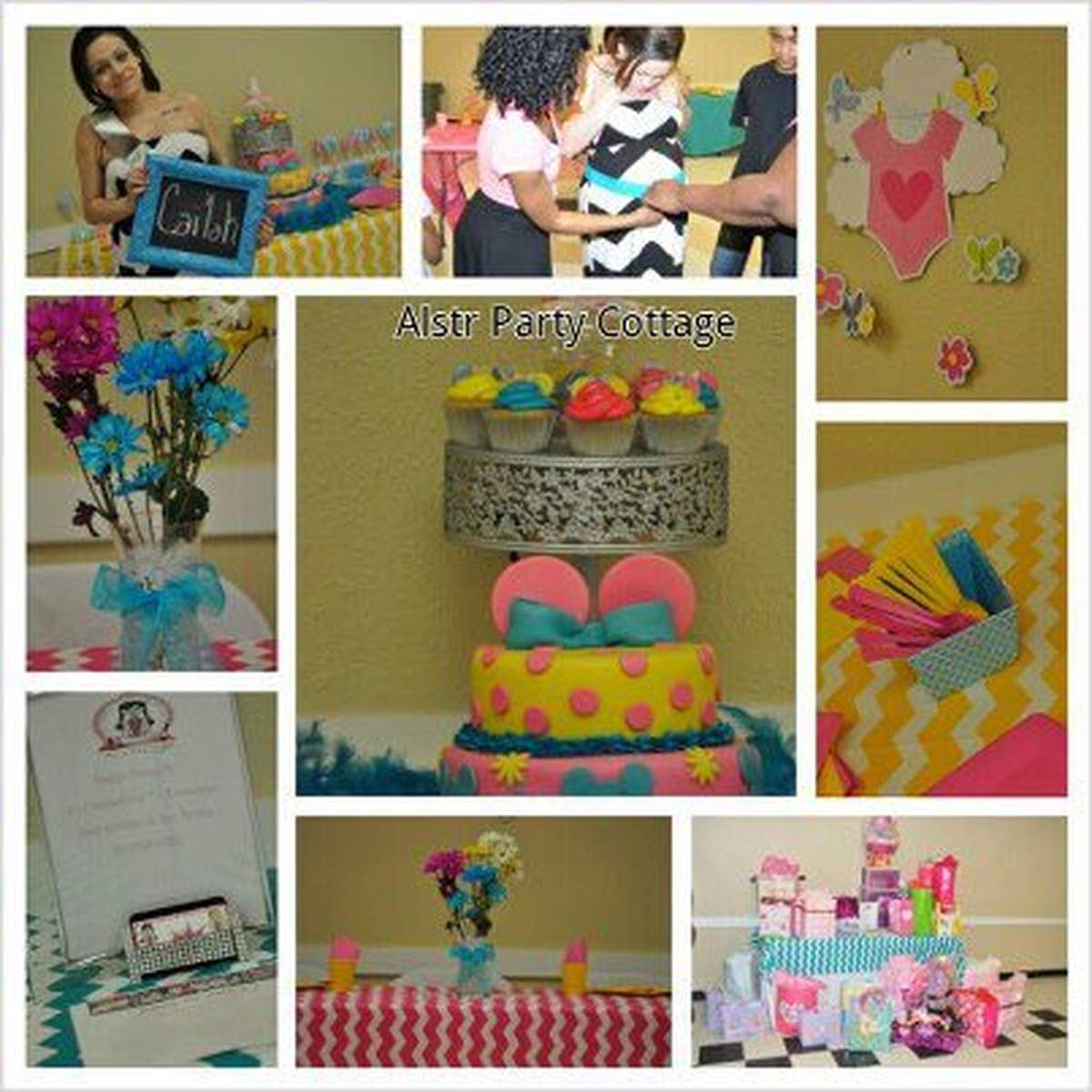 CaliahChevron Baby Shower Enters The World - Chevron Baby Shower