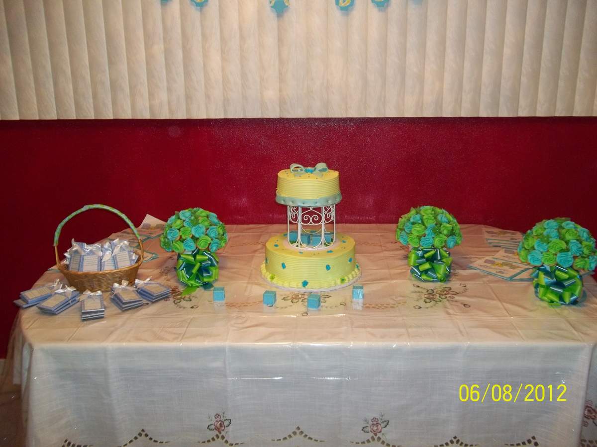 Angelique's Baby Shower - Aqua & Green