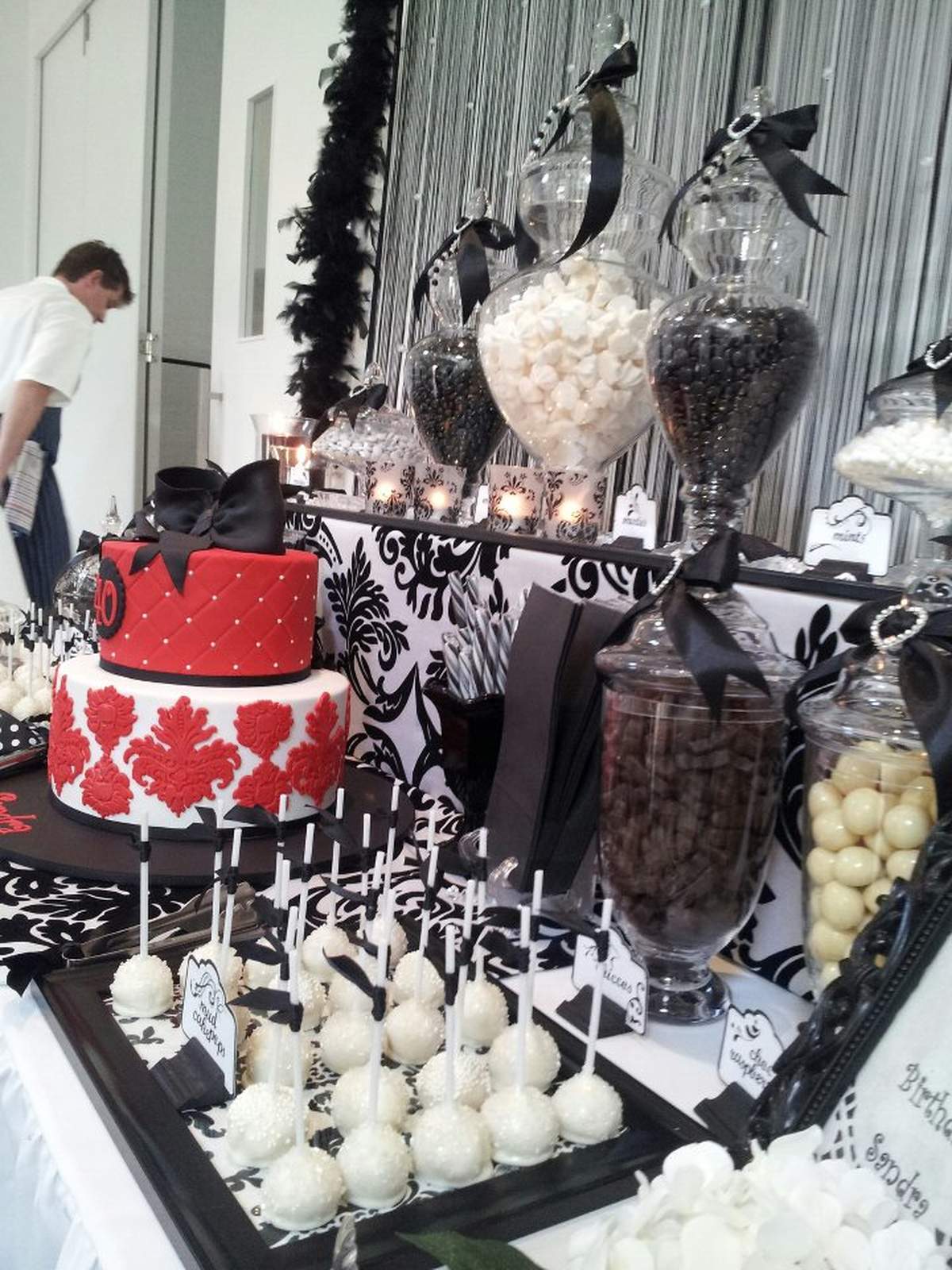 Black and White Birthday Party Ideas Photo 9 of 12 Catch My Party