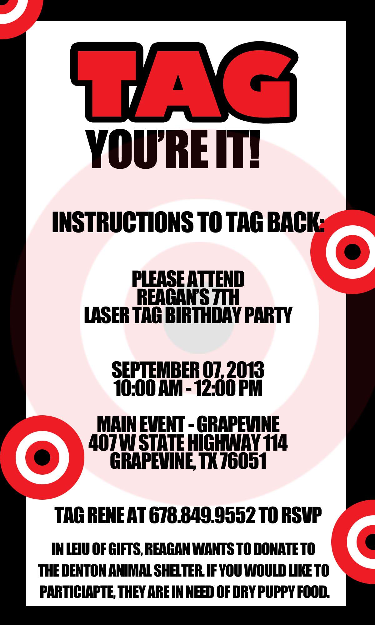 Reagan's 7th Brithday Party - Laser Tag