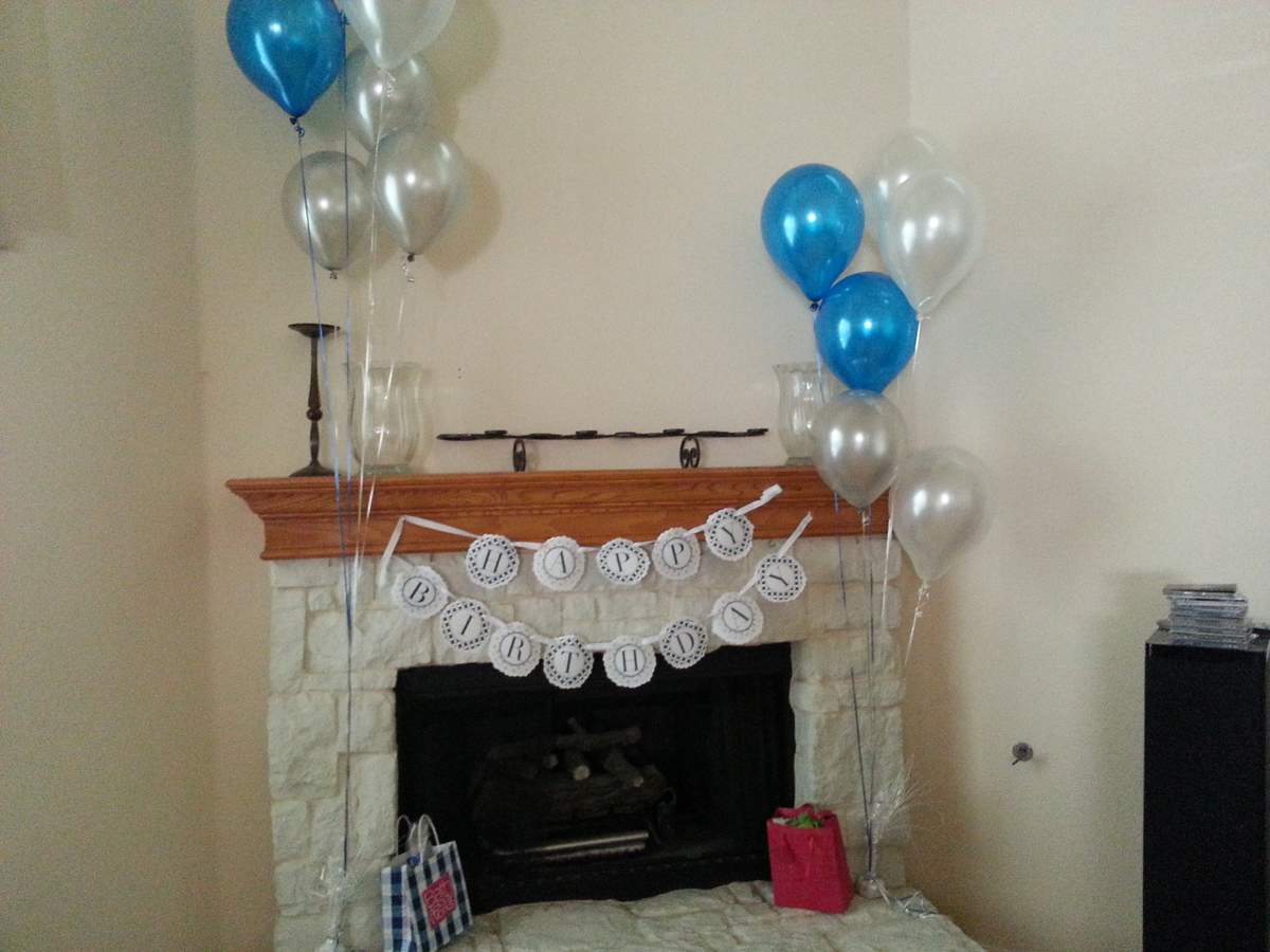Vella's Surprise Birthday Party - Blue and white