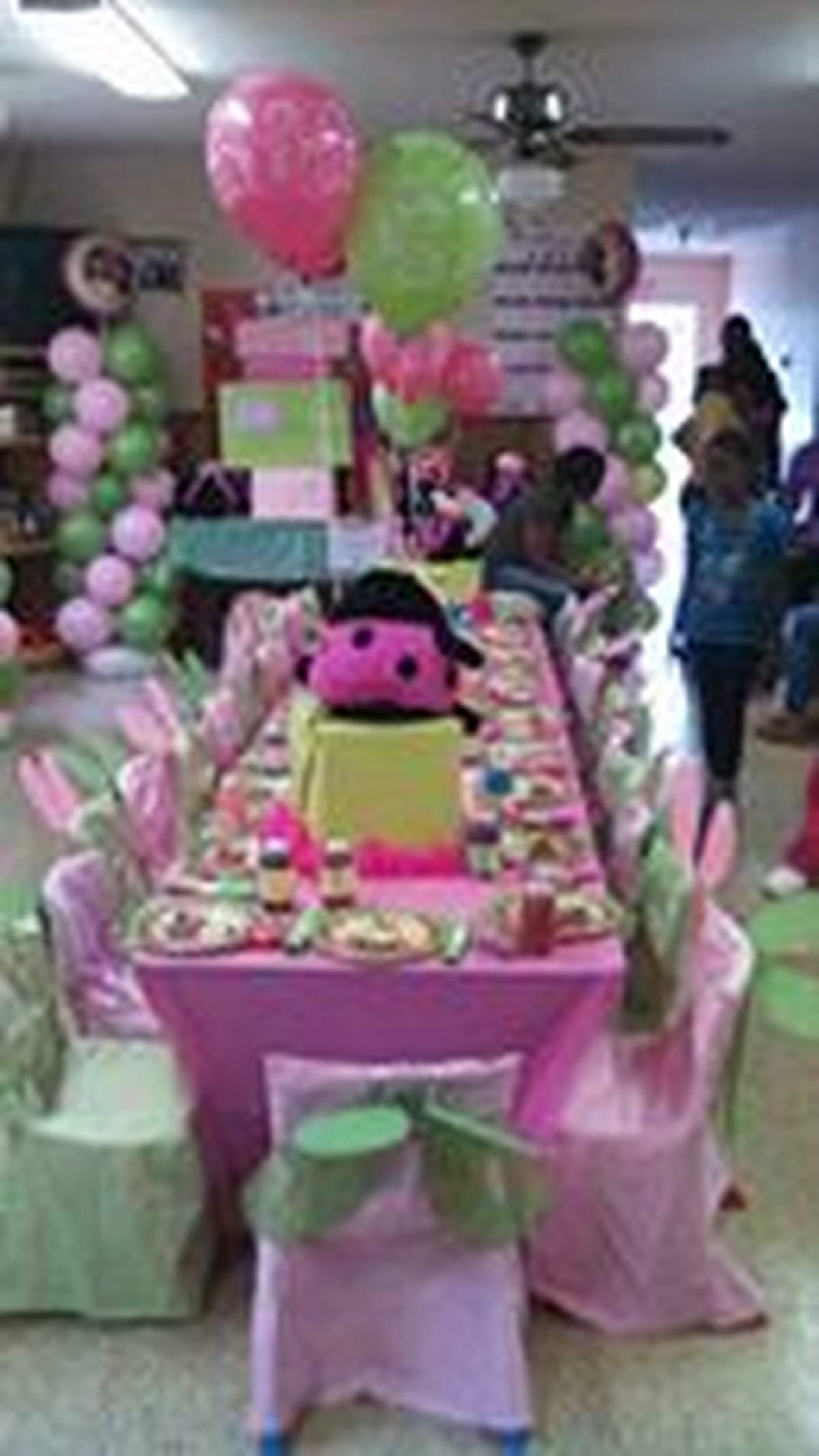 Kyleigh's Pink & Green Ladybug Party!! - Pink & green Ladybugs