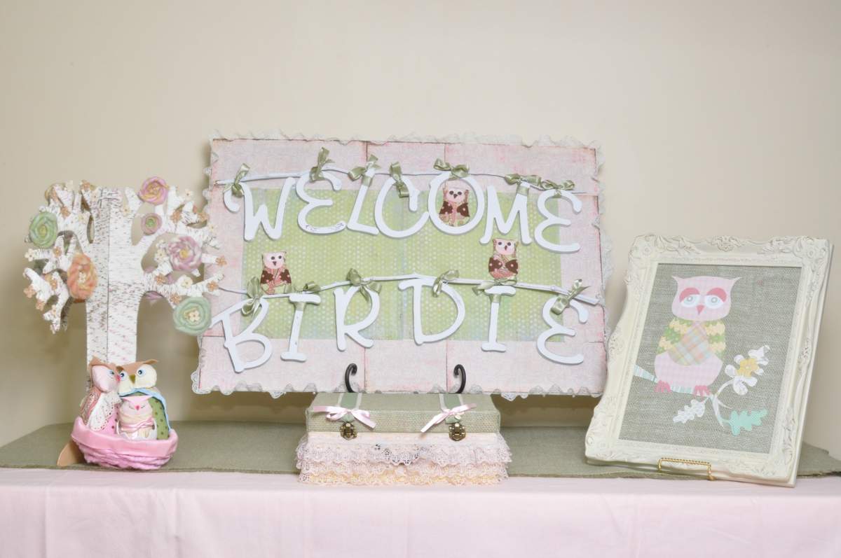 In Celebration of Baby Birdie - Vintage Owls