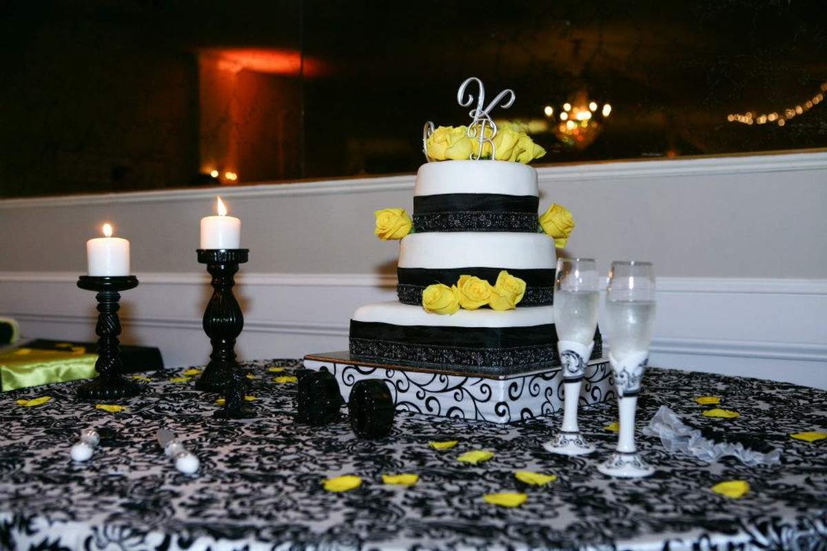 Yellow and Black Damask Wedding Party Ideas Photo 4 of 21 Catch My