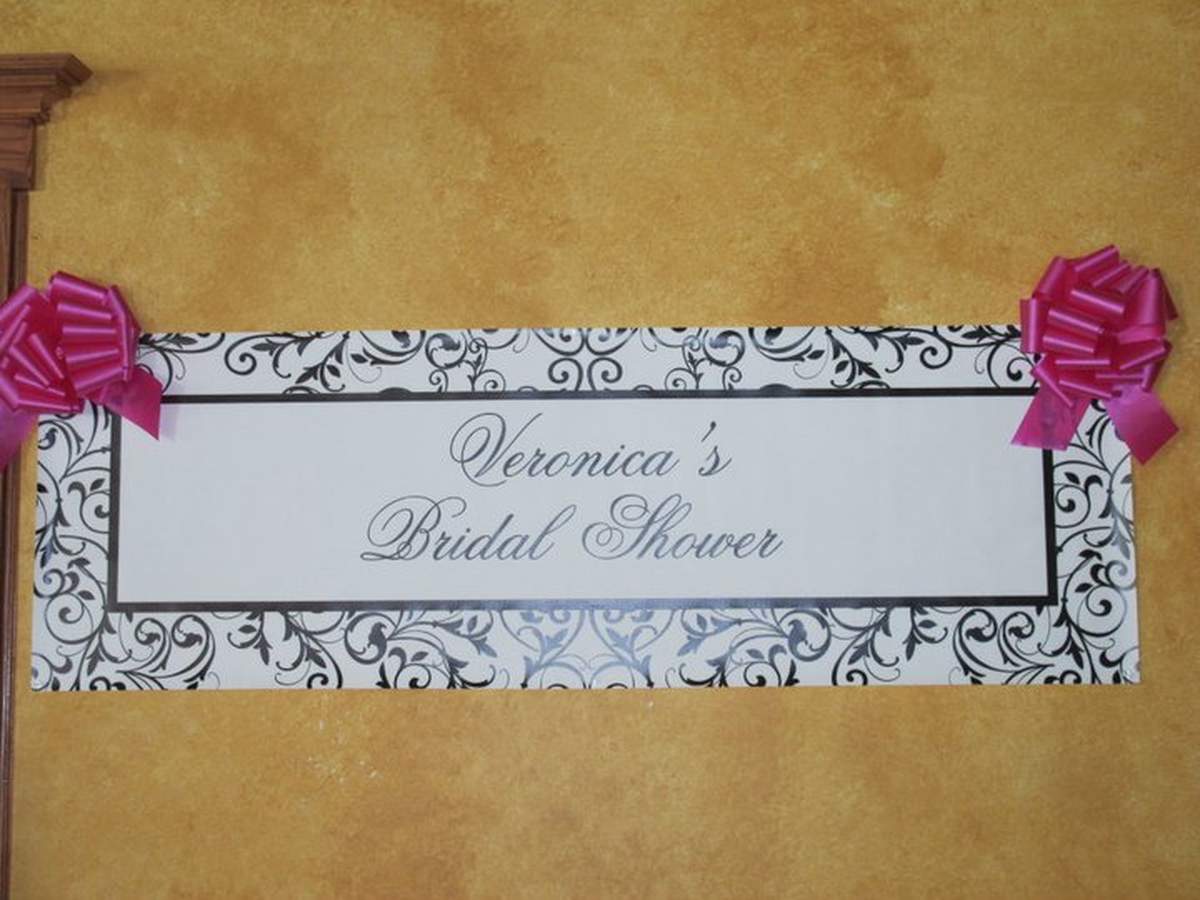 Veronica's Bridal Shower - Pink and Black Damask
