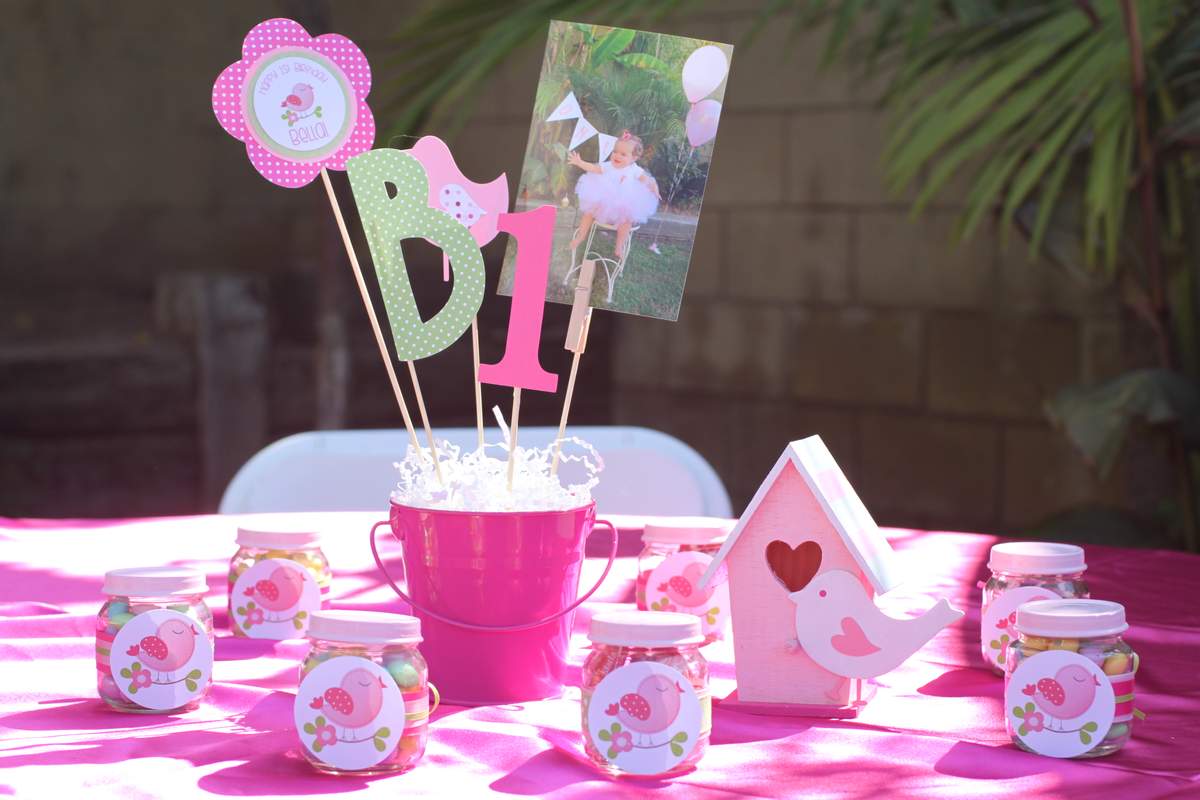 Bella's 1st Birthday Party! - Pink/Green Birdie's