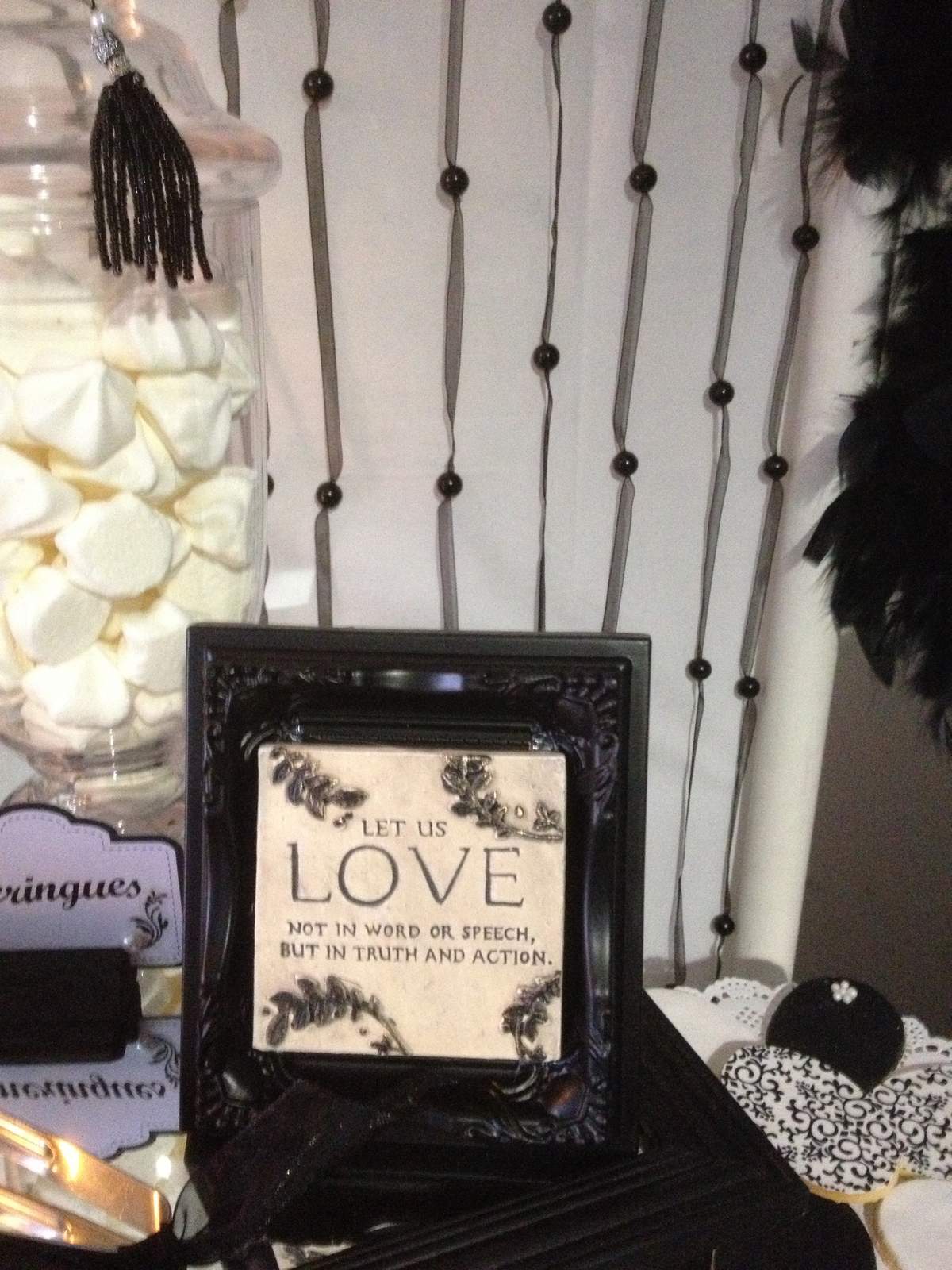 Black and White Engagement Party Ideas Photo 6 of 13 Catch My Party