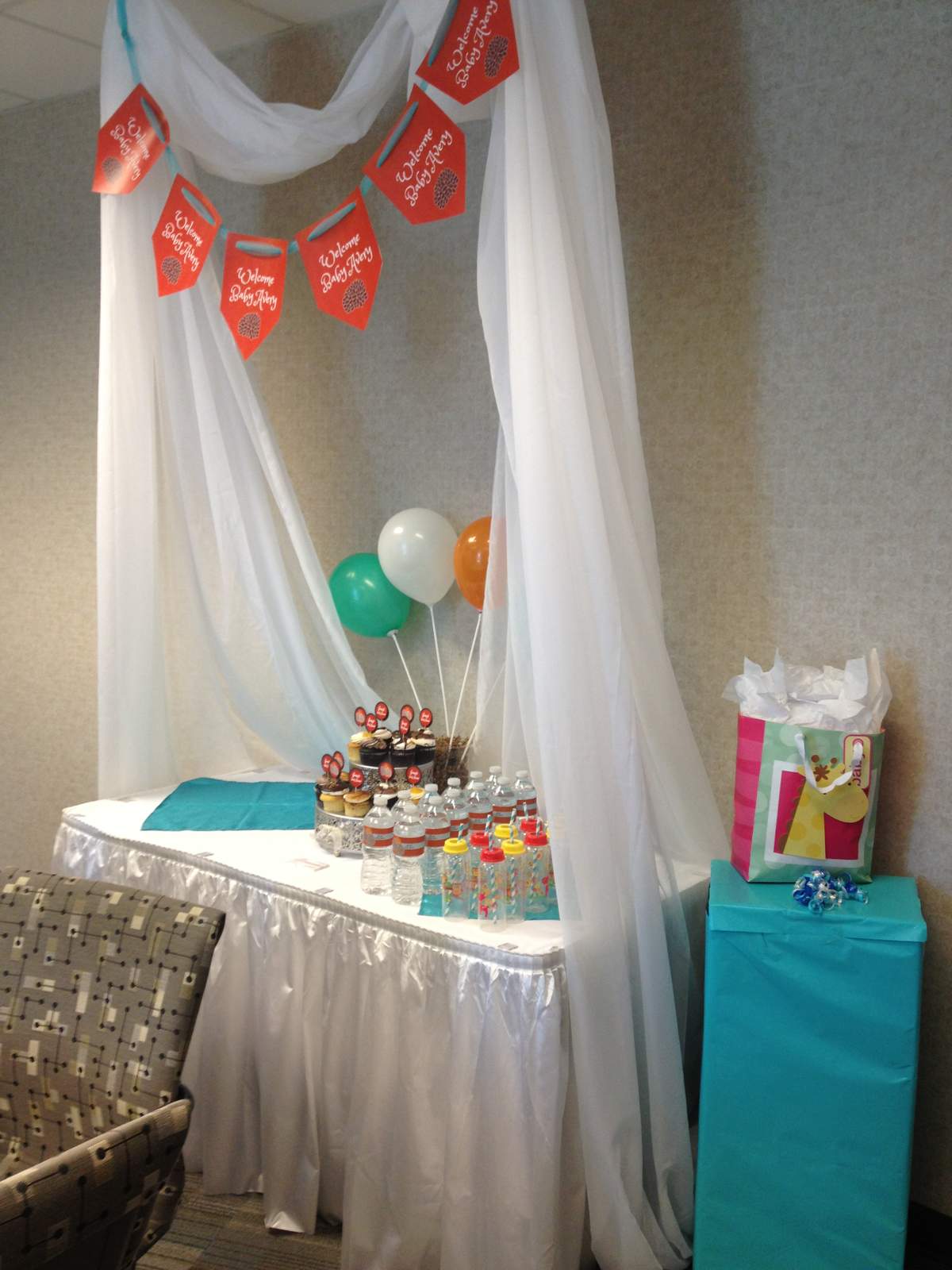 Jenny's Baby Shower - Burnt Orange & Teal