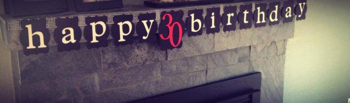 Surprise 30th Birthday - Black, Red & Bling