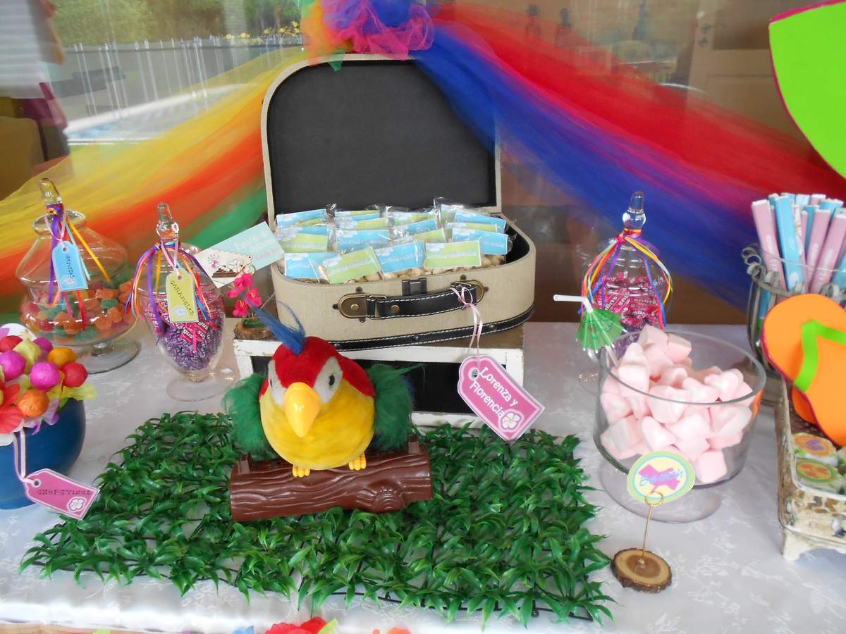 cumpleaños de Lorenza y Florencia - Hawaiian Luau