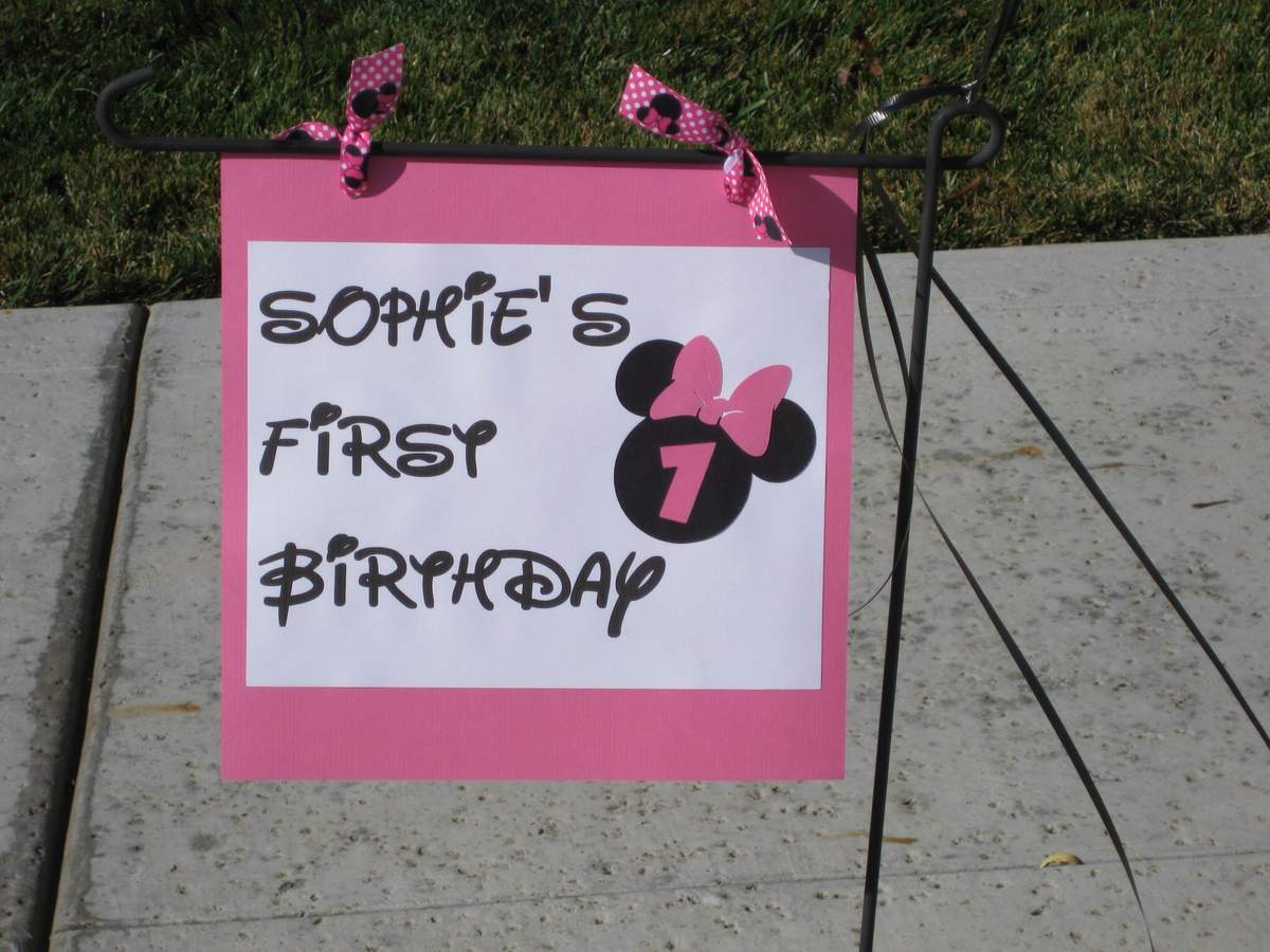 Sophie's Minnie Mouse First Birthday - Minnie Mouse